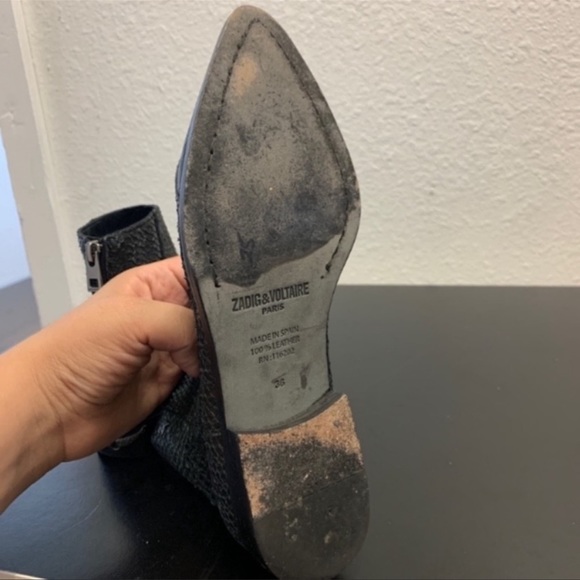 Zadig & Voltaire snake skin ankle boots size 6 - Picture 5 of 11